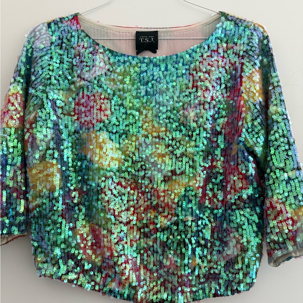 Multicolor Sequin Women's Top